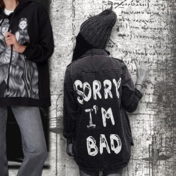 😉🖤HAVING SOME FUN! Cute ZARA Graphic Image Sweatshirt Hoodie in Black & White - Picture 5 of 9